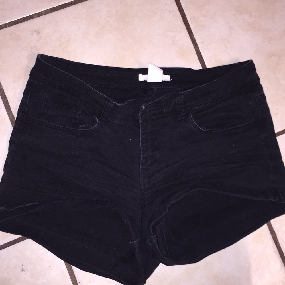 black shorts